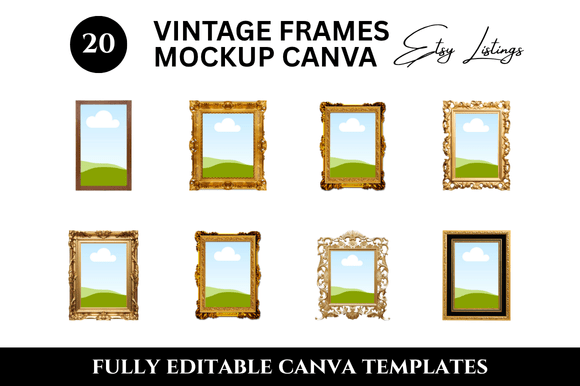 20 Wall Frame Etsy Listings Mockup: A Complete Guide to Showcasing Your Art