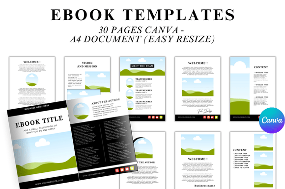 30 Editable Ebook Template
