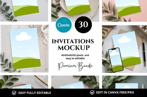 30 Invitation Canva Mockup: Real Templates for Real Events