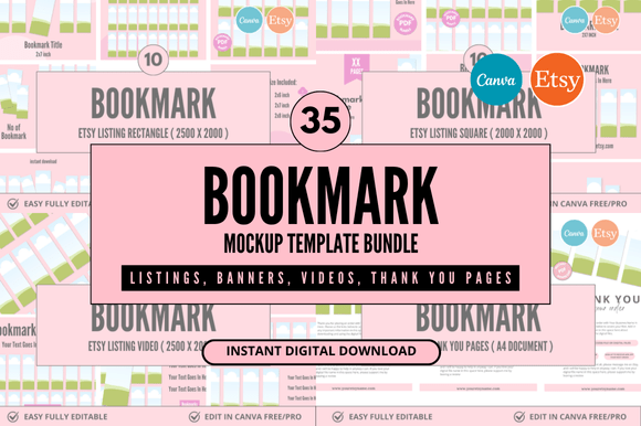 35 Bookmark Etsy Canva Mockup Bundle: An Objective Evaluation for Designers and Sellers