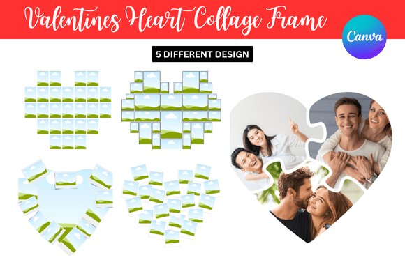 5 Heart Frame Mockup Canva: A Versatile Design Resource for Visual Storytelling