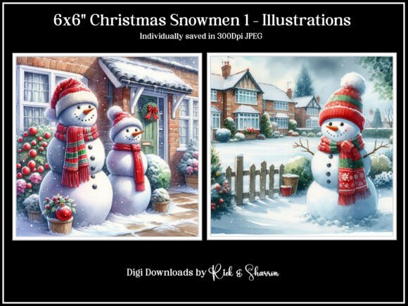 6x6 Christmas Snowmen 1-4 JPEG: A Festive Digital Tradition