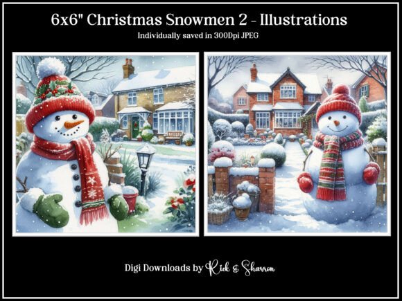 6x6 Christmas Snowmen 5-8 JPEG