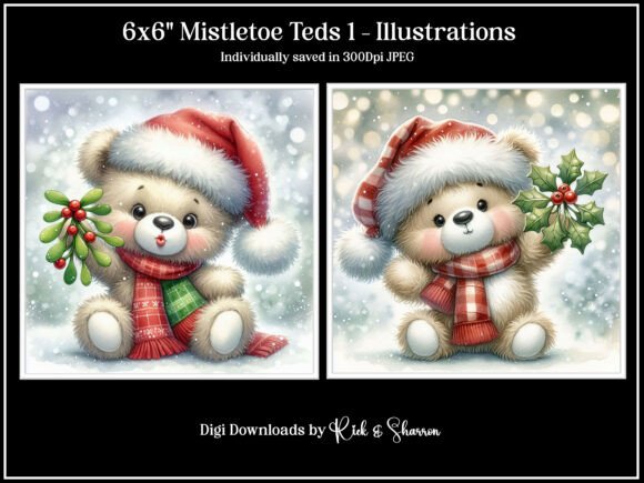 6x6 Miseltoe Teds 1 1-4 - JPEG