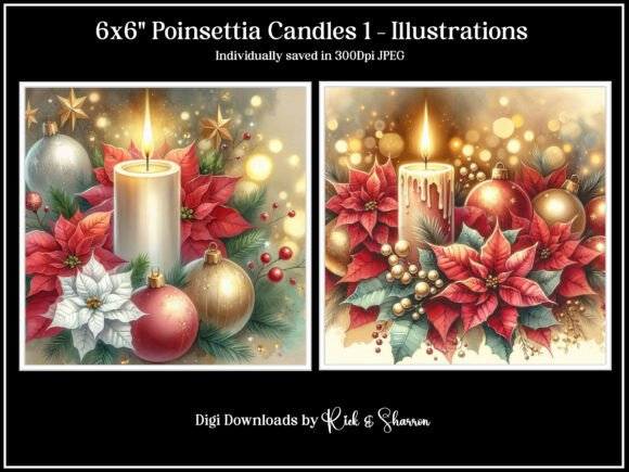 6x6 Poinsettia Candles 1 - 1-4 JPEG: A Unique Blend of Art and Utility