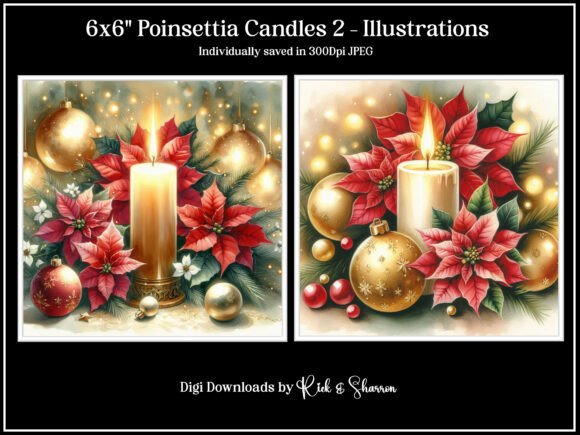 6x6 Poinsettia Candles 2 - 5-8 JPEG