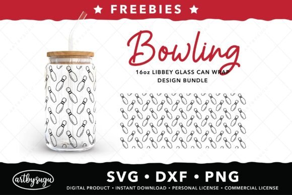 Bowling Libbey Glass Can Svg Freebies