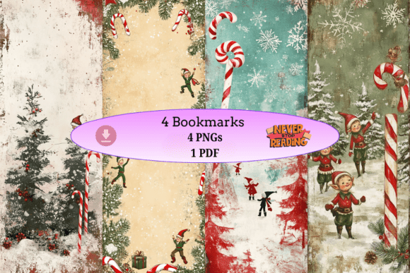 Candy Cane Elf Bookmark Set: A Festive Tool for Readers