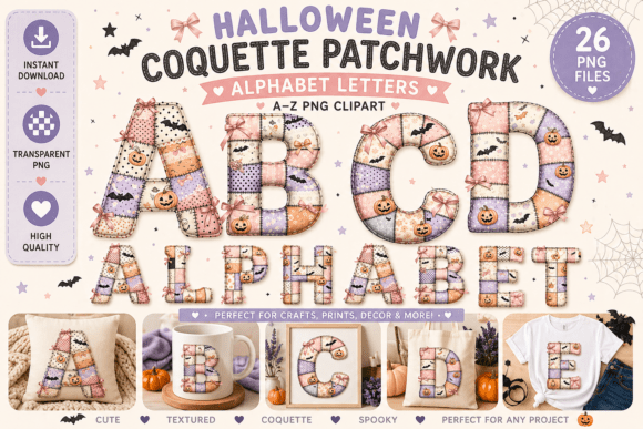 Coquette Patchwork Polka Dot Alphabet – A Playful Typography Tool for Modern Creatives