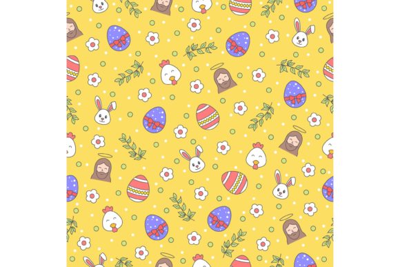 Happy Easter Seamless Pattern: A Versatile Design for Multiple Uses