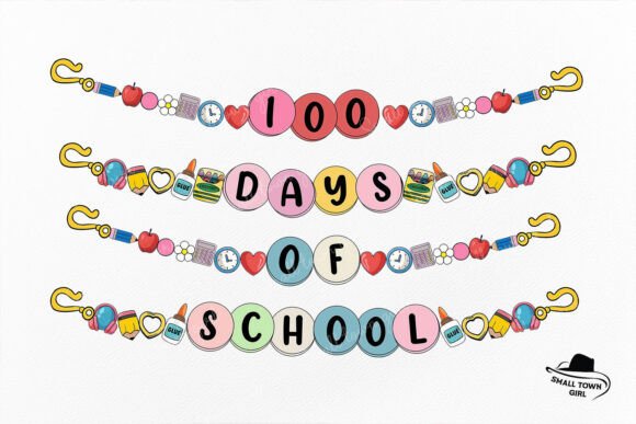 Little Girl 100 Days of School Bracelet