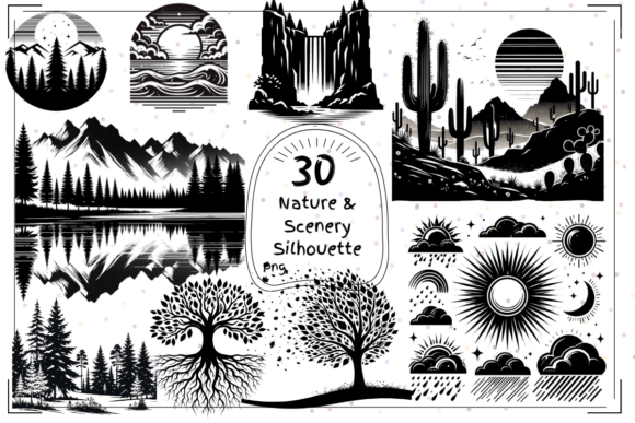 Nature Scenery Silhouettes Clipart: A Practical Evaluation for Creators and Professionals