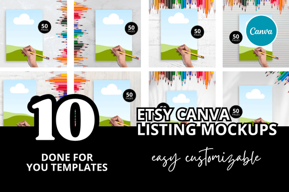 Practical Evaluation of a 10 Children’s Coloring Listing Mockup Set