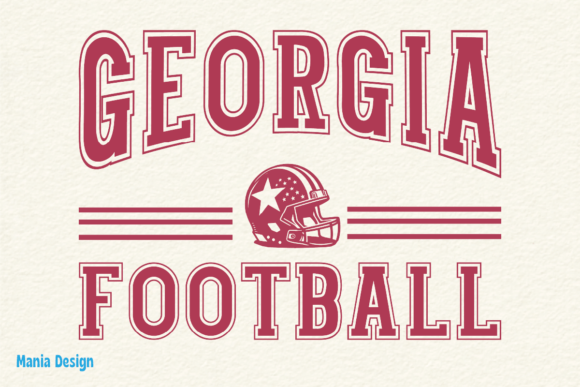 Retro Georgia Football PNG & SVG Fan Assets