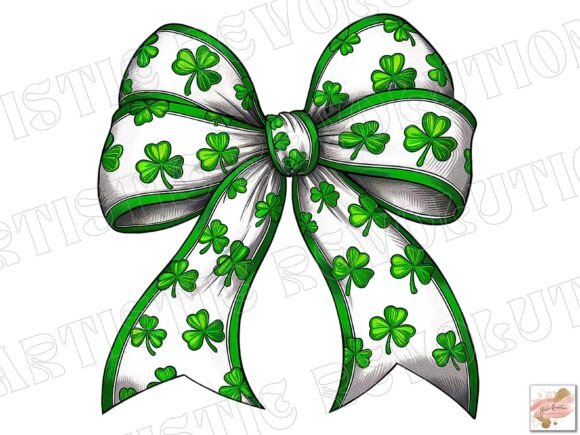 St Patrick's Day PNG Retro Coquette Bow: A Unique Celebration Accessory