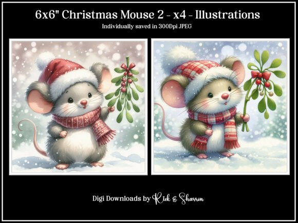The 6x6 Christmas Mouse 2-X4 Illustration: A Festive Fusion of Art and Technology