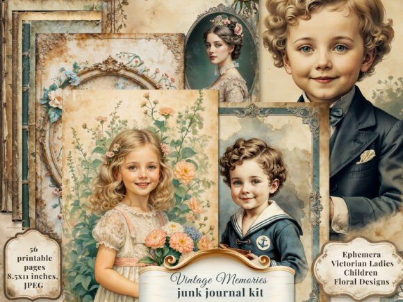 The Allure of Tangible Storytelling: Exploring the Vintage Memories Junk Journal Kit 54-Page Collection