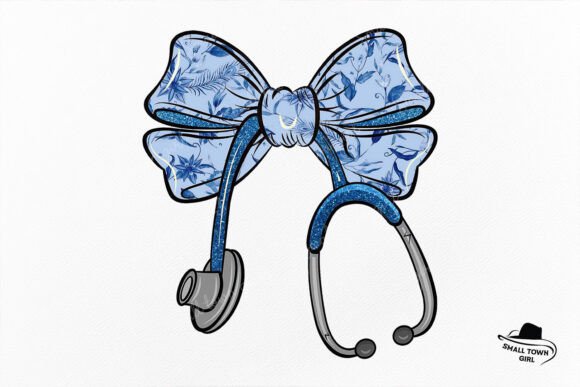 The Blue Toile Floral Nurse Bow Stethoscope: A Fusion of Style and Function in Modern Healthcare