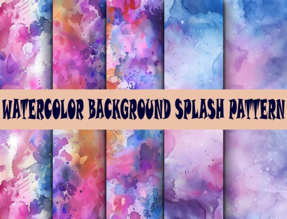 Watercolor Background Splash Pattern JPG: Bringing Fluidity to Digital Design