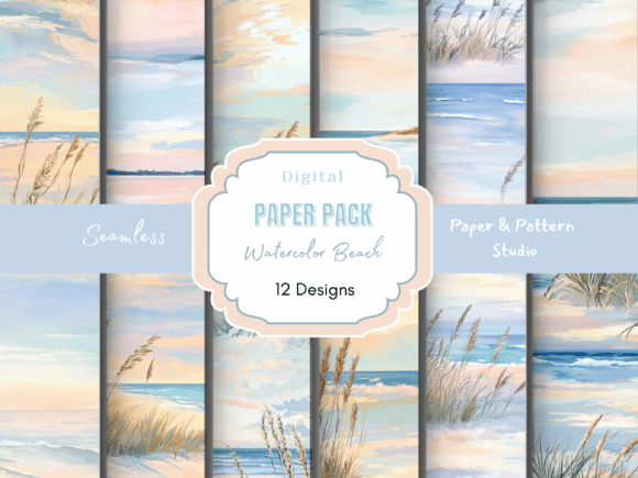 Watercolor Beach Seamless Digital Paper: A Practical Resource for Streamlined Creative Work